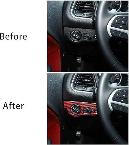 Vista 48 de Voodonala Interruptor de botón de control para Challenger Charger para Dodge Challenger 2015-2025+ Dodge Challenger, accesorios interiores para Rojo