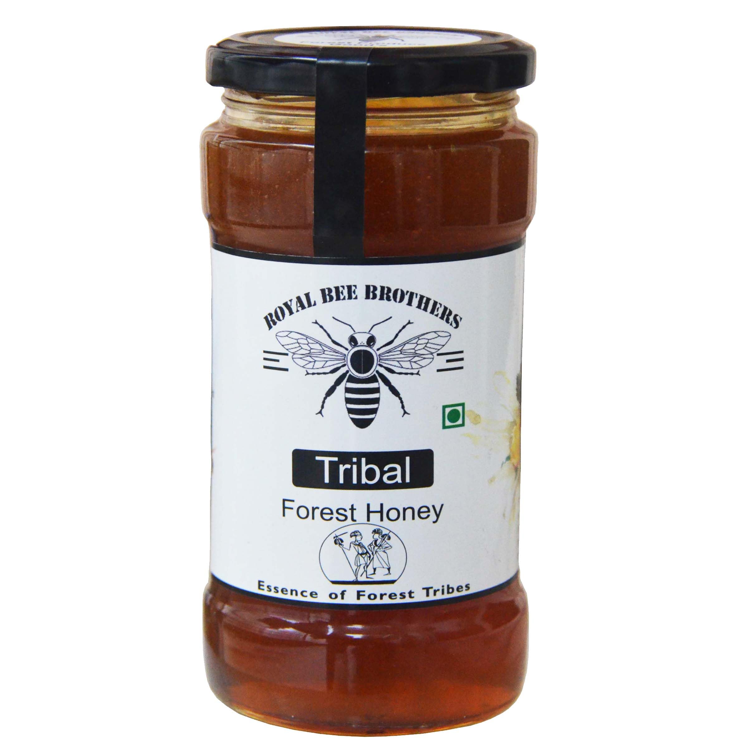 Royal Bee Brothers, Tribal Forest Honey, Harvested from Odisha Forests, Produce of Wild Honeybees, Raw, Unprocessed & Wild, Rich Earthy Taste, No Additives, 500g
