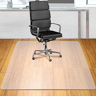 ACEWD Protector Escritorio Transparente, Alfombrilla para Silla para Protección De Piso Alfombrado, Alfombra Oficina para Silla con Ruedas | Uso para Suelo Duro | PVC (100X200 Cm)