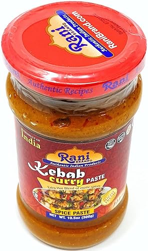 Miniatura 6 de Rani Kebab Masala Pasta para platos de carne, tarro de vidrio de 10.5 onzas (10.58 oz)  Todo natural  Vegano  Sin colores  Sin gluten  Sin OMG