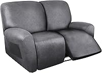 Vista 54 de Fundas para Silla Reclinable de Aspecto de Cuero, 4 Piezas, Funda Lazy Boy para Silla Reclinable, Funda de Sofá Suave, Protector de Muebles Lavable