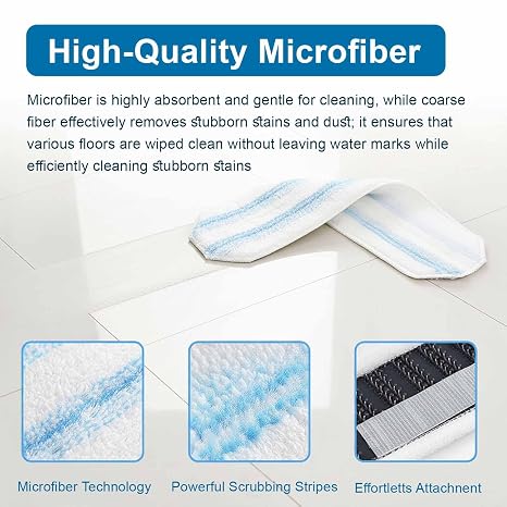 Microfiber Mop Pads, Microfibre power, 5 Pack