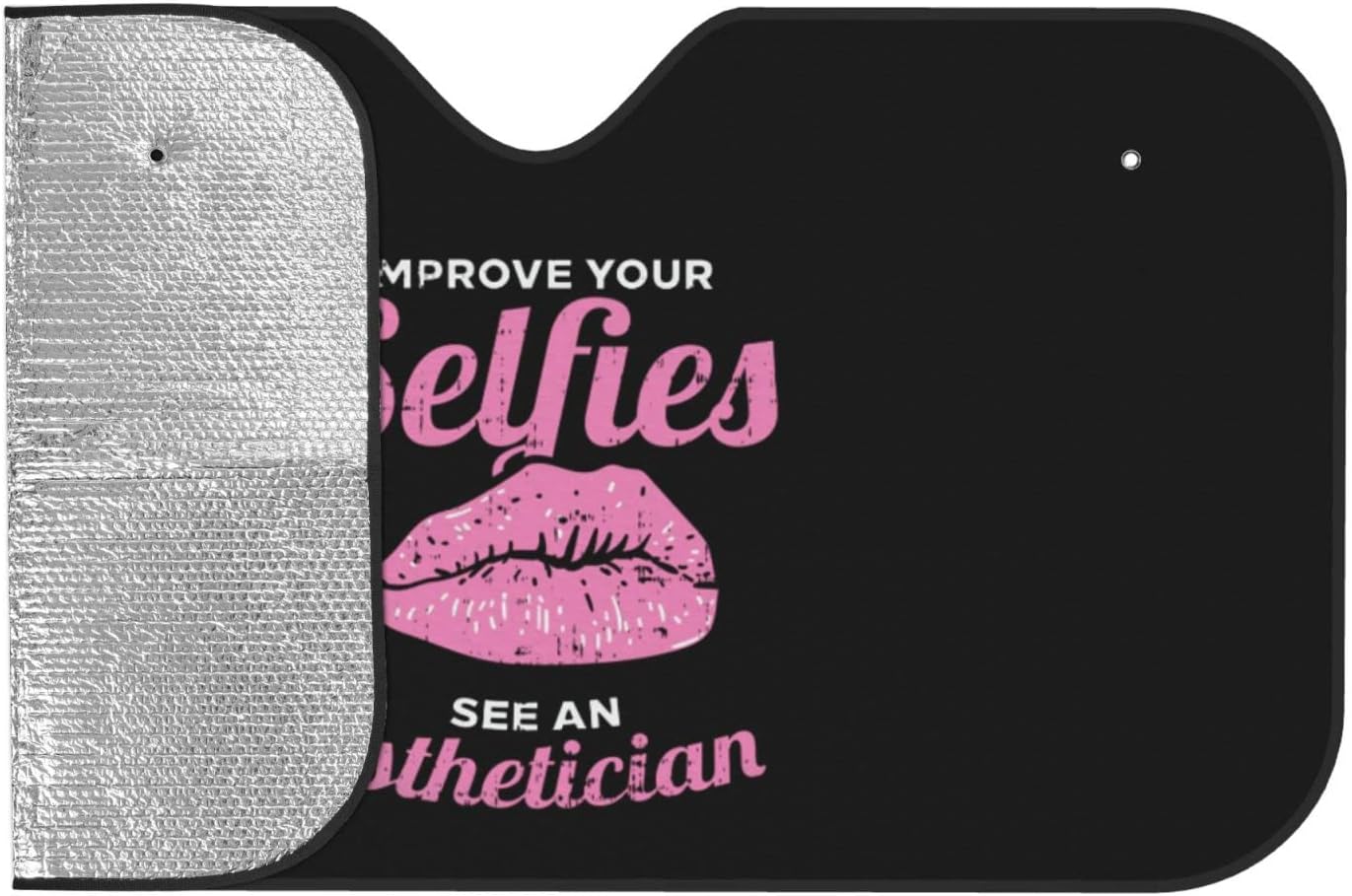 Improve Your Selfies See an Esthetician Windshield Sun Shade Keep Your Vehicle Cool, for SUV Cars Trucks Universal Sun Shade