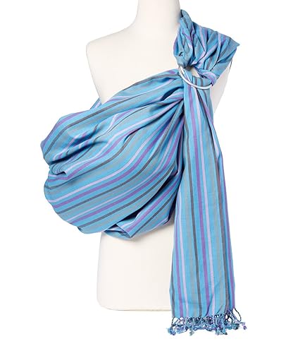 Miniatura 12 de Hip Baby Wrap Portabebés Ring Sling para bebés y niños pequeños – Hermoso, 100% algodón suave, portabebés para bebés de 8 a 35 libras – Regalo