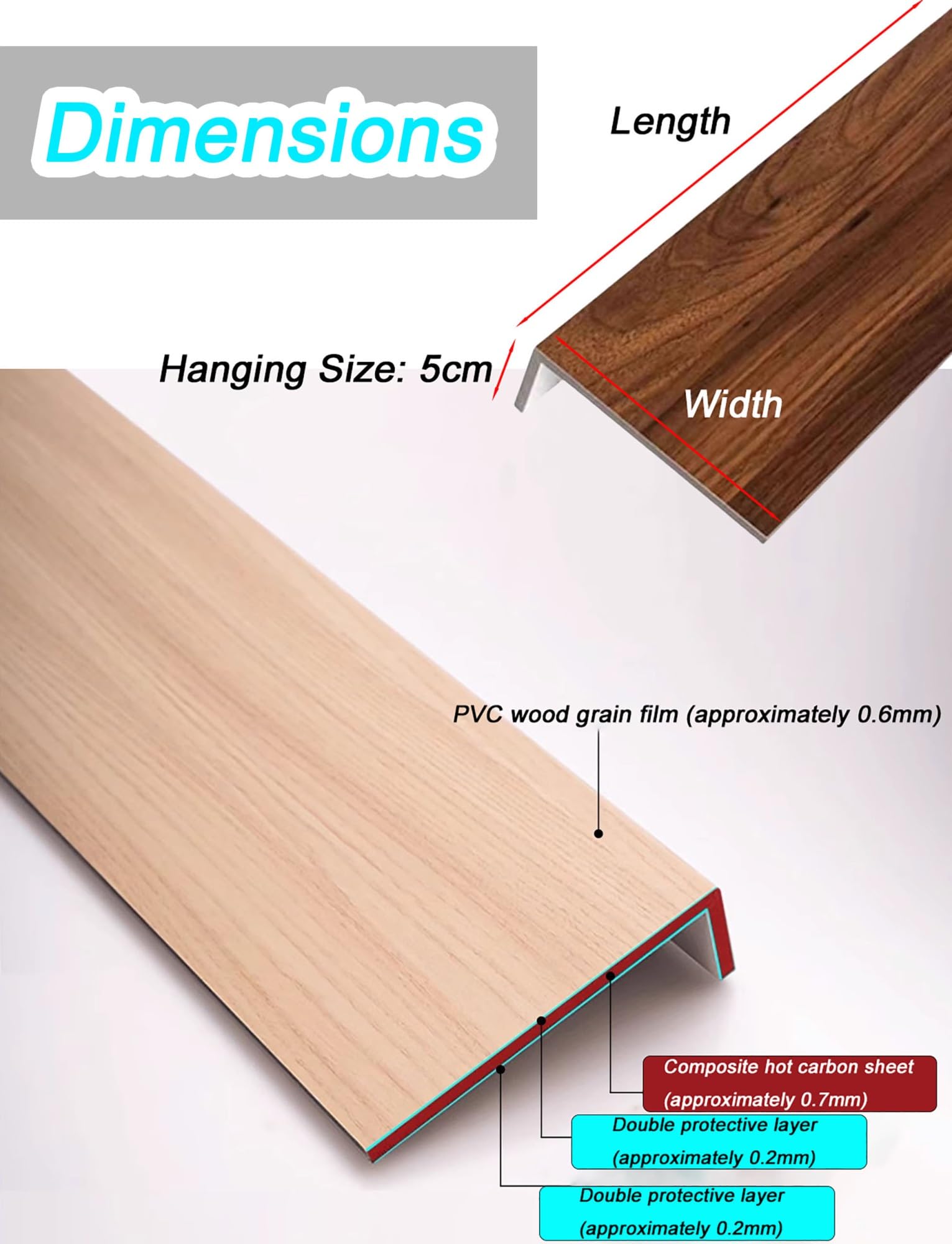 3 x abnehmbare PVC-Holzregalabdeckungen, dick, 0,8 cm, Drahtgittereinlagen für Speisekammer, Lagerung, 100 x 40 cm, Holzregalschoner