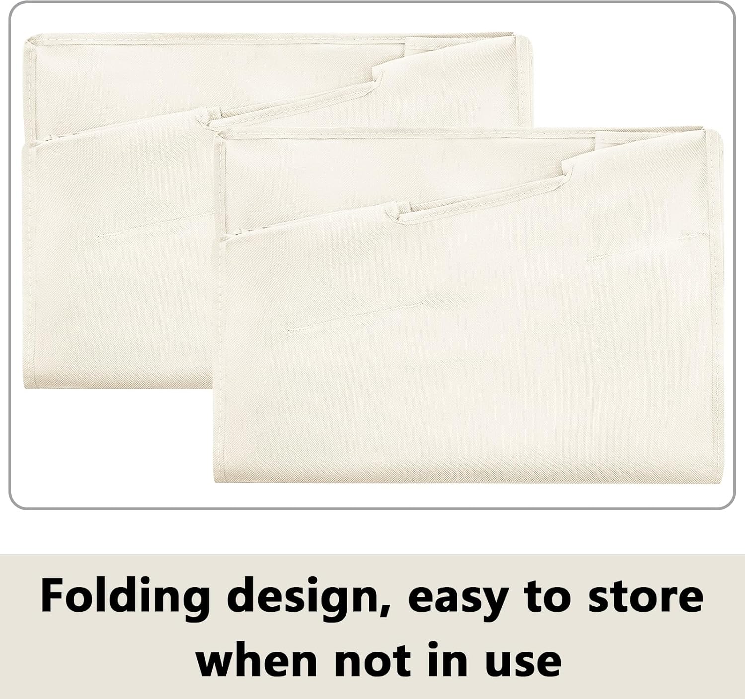 Windyun 3 Pcs Hypotenuse Laundry Sorter Replacement Bags Hamper Cart Removable Replacement Bags Laundry Storage Organizer Bag Hamper Liner, No Hooks 14.76 x 8.66 x 23.23/19.29 Inch(Beige)