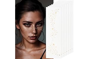 Gold Glitter Face Tattoo Freckles - Make Your Beauty Last Forever!
