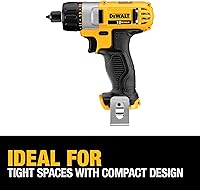 Vista 4 de DEWALT 12V MAX Cordless Screwdriver, 1/4-Inch Hex Chuck, 1-Inch Bit Tips, Electric (DCF610S2)