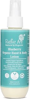Rustic Art Blueberry Hand Body Lotion | Sal Butter Almond Oil Tomato Extract | Deep Moisturizing Daily Hydration | Natural... Price In India