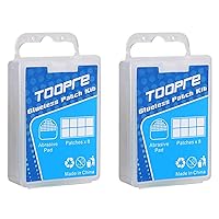 Vista 1 de Paquete de 2 parches de reparación de pinchazos de neumáticos de bicicleta, 16 parches autoadhesivos y 2 raspadores en total para reparación