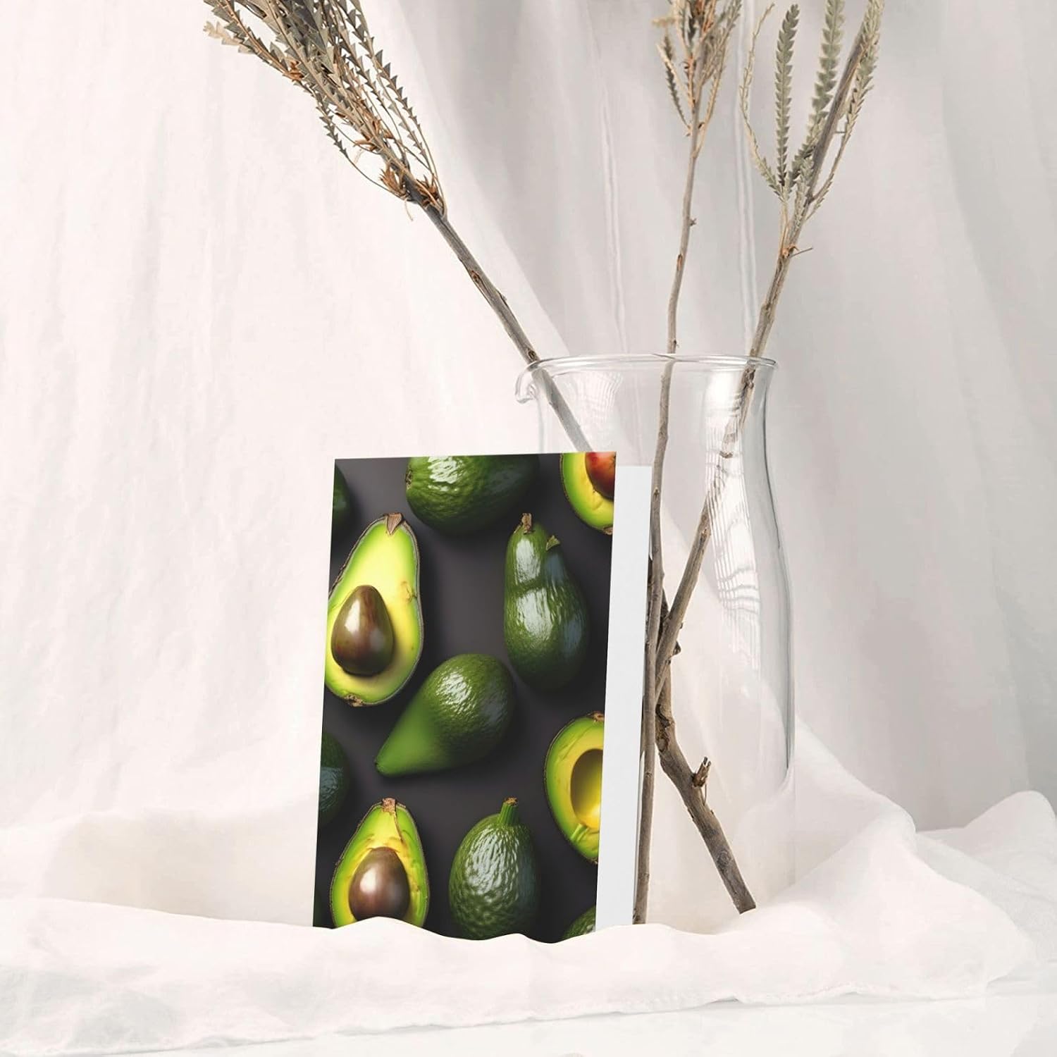 Avocado Fruit Pattern Print Cards And Envelopes Self-Seal Thank You Greeting Cards And All Occasions
