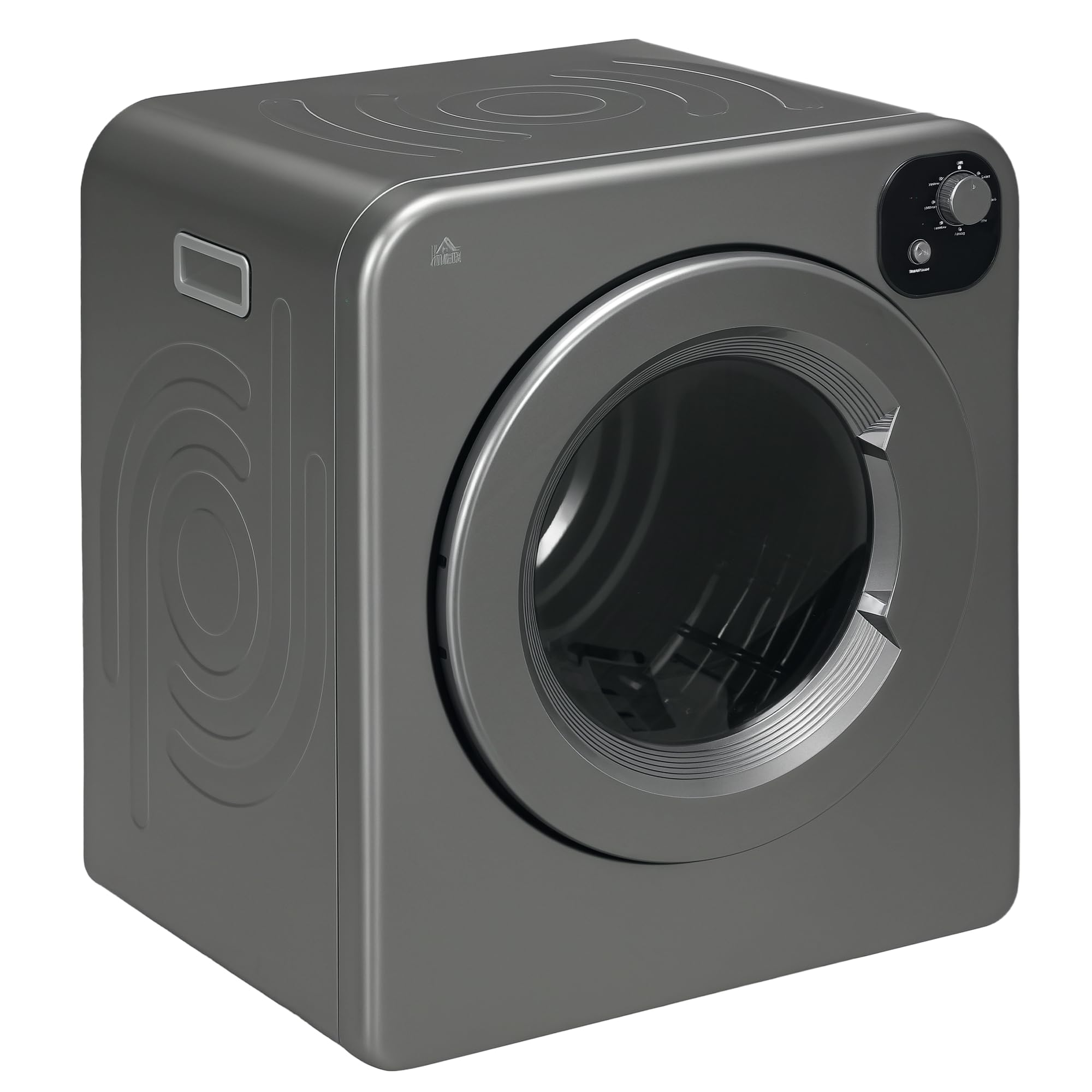 HOMCOM 6kg Vented Tumble Dryer, Freestanding, Wall Mounted, Stackable, Portable Dryer with 7 Programmers, Grey