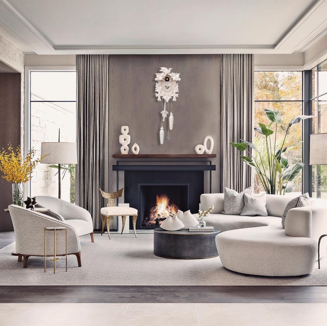 Engstler Quartz Cuckoo Clock 5-leaves, bird EN 522/23 Q