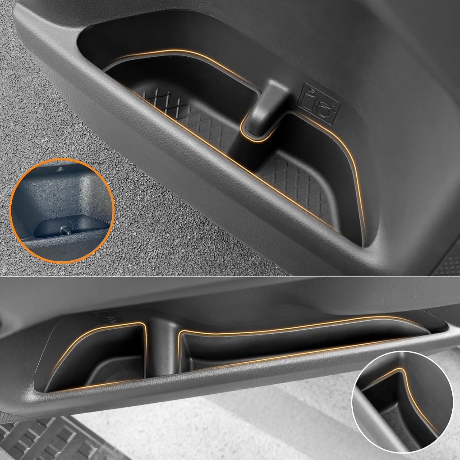 For 2026 2025 2024 Toyota Land Cruiser 1958 LC250 Prado Accessories - 4 Door Pocket Liner Protector with Door Handle Insert Organizer Storage Box - Front Rear Interior Accessories, 10 Pack