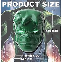 Vista 4 de Cubierta de botón de encendido del coche, anillo decorativo de accesorios antiarañazos para interruptor de encendido General Motors (Hulk Verde)