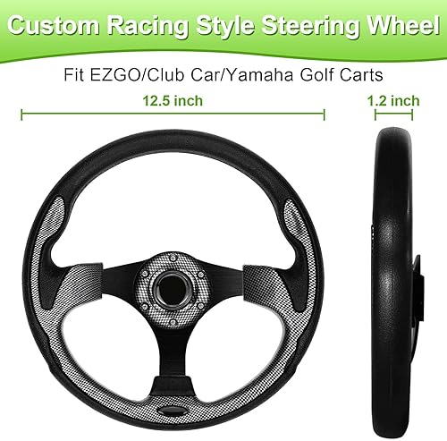 Miniatura 3 de LEAPGO Golf Cart Steering Wheel or Adapter Hub for Golf Cart EZGO TXT RXV Club Car DS Precedent Yamaha Golf Cart Accessories(Not Universal