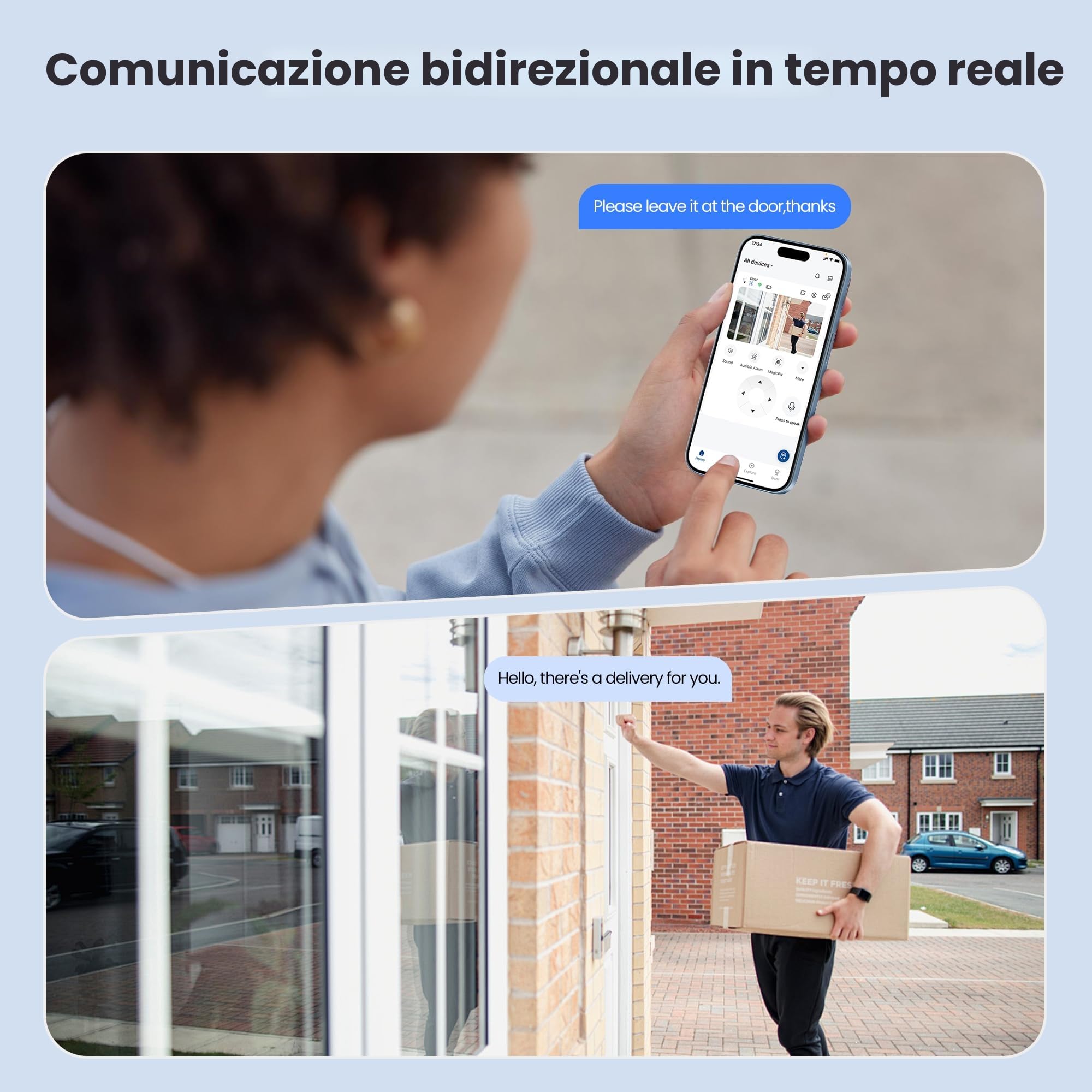 YUPBOE 2Pack Telecamera WiFi Esterno Senza Fili: 2K Telecamera Wi-Fi Esterno Batteria 360° PTZ Telecamera Esterna con Pannello Solare Fotocameras di Sorveglianza Solare PIR Visione Notturna a Colori