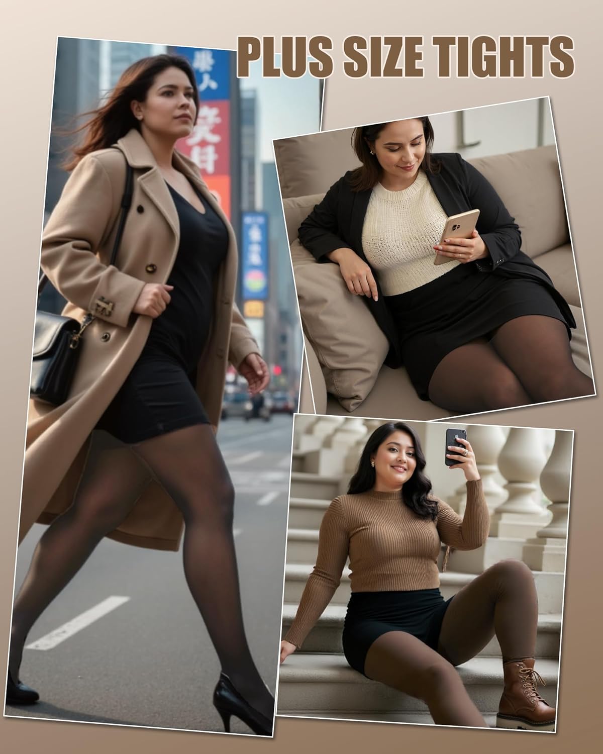 Justay 1 Pair Plus Size Fleece Lined Tights Women Winter Warm Thick Pantyhose Fake Translucent Thermal Leggings for Gifts - Image 6