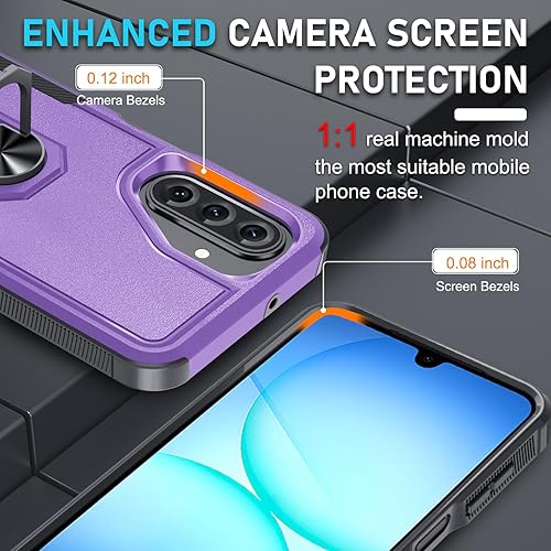 Miniatura 38 de Janmitta Funda compatible con Samsung Galaxy A14 5G con protector de pantalla + protector de lente de cámara, funda resistente de cuerpo completo