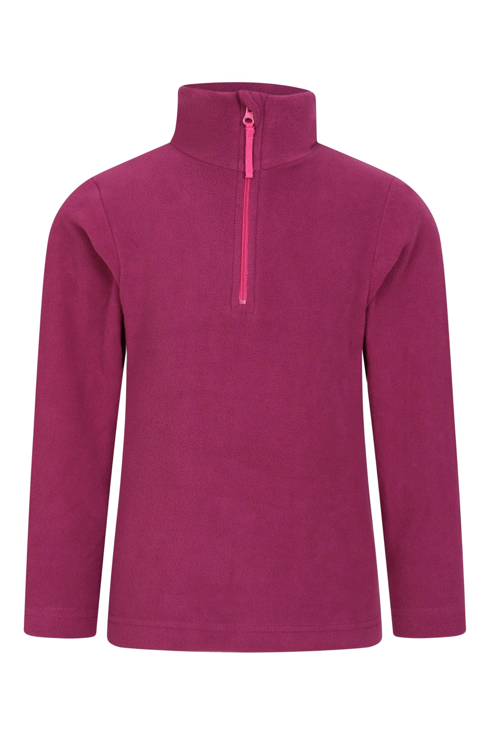 Mountain Warehouse Camber Kids Coral Fleece Top - Lightweight, Quick Drying, Breathable Sweatshirt for Outdoor Activities - Unisex, Suitable for Winter Layering — view 16