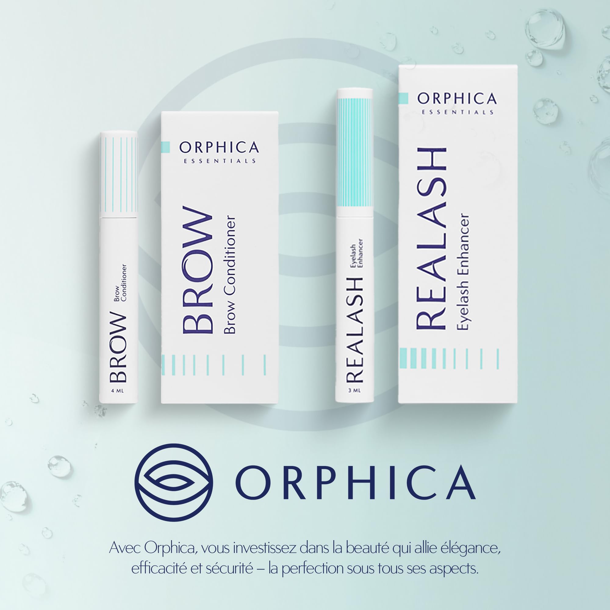 ORPHICA BROW Sérum pour les Sourcils 4 ml | Pousse Rapide Sourcils Ingrédients 100% Naturels | les Sourcils Plus Épais et Plus Fort Contient du Collagène et Extrait de Racine de Ginseng
