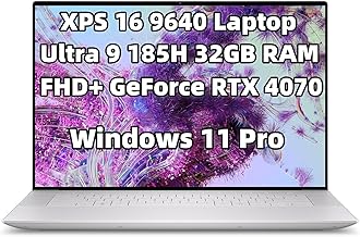 NewDell XPS 16 9640 Powerful AI Laptop 16.3 inch FHD+ Display Intel.Core Ultra 9 185H 32GB RAM 1TB SSD Geforce RTX 4070 8GB GDDR6 Graphics Copilot Webcam Backlit Fingerprint Thunderbolt 4 Win 11 Pro
