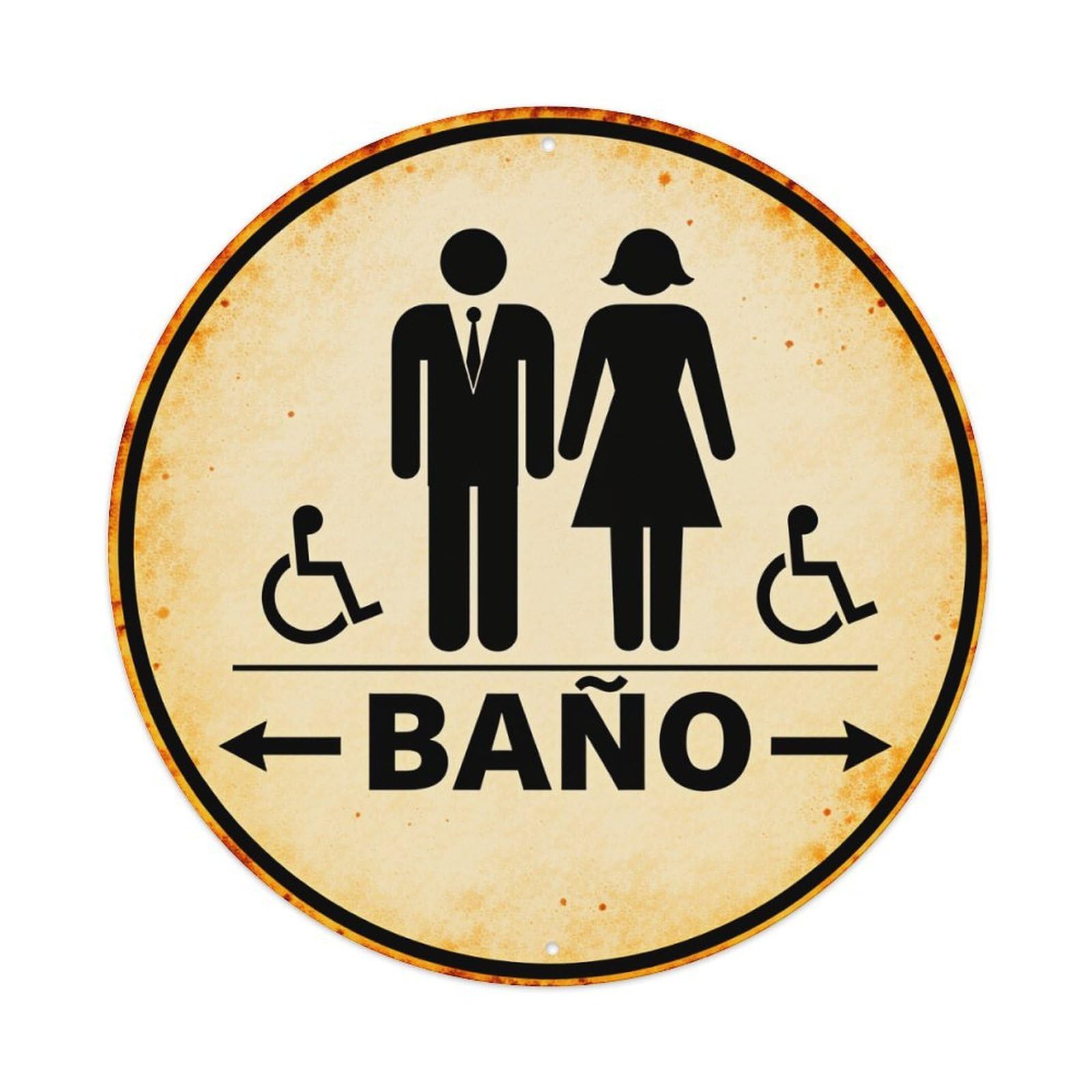 Bathroom Sign Metal Tin Sign Plaque