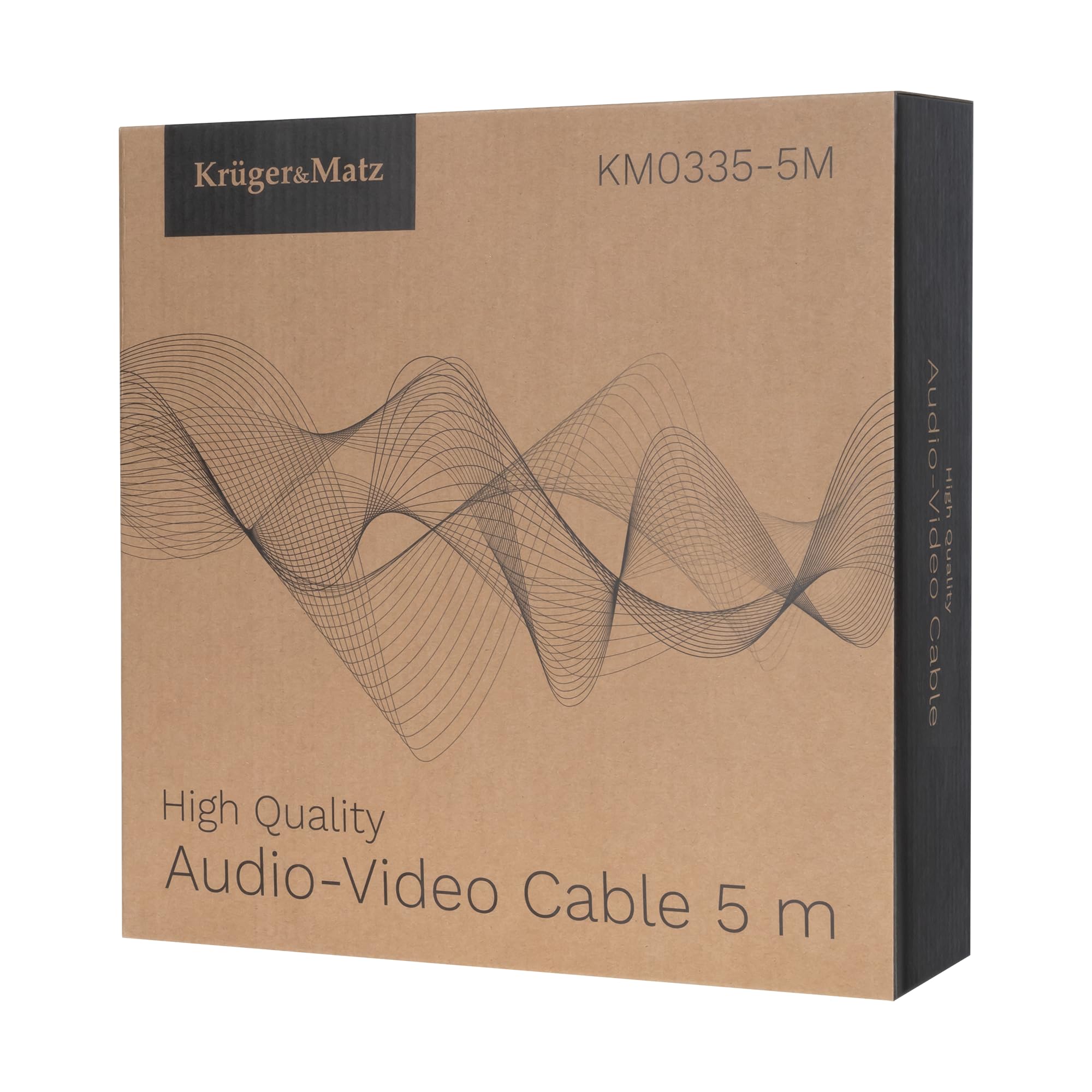Kruger&Matz KM0335-5M Lot de 2 câbles de haut-parleur avec fiches banane 5 m
