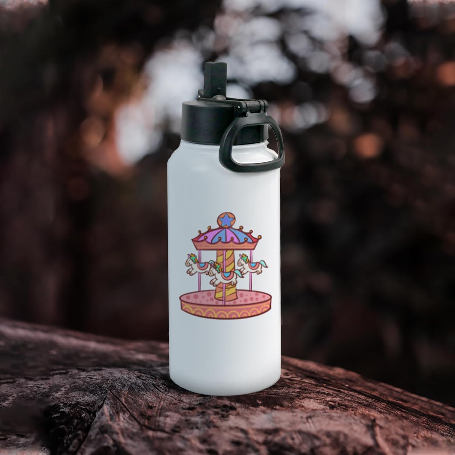 2 Pack Sublimation Blank Tumbler White Sports Water Bottles 32 OZ Wide Mouth Stainless Steel Vacuum Flask with Spout Lid for Tumbler Press Machine Sublimation Print