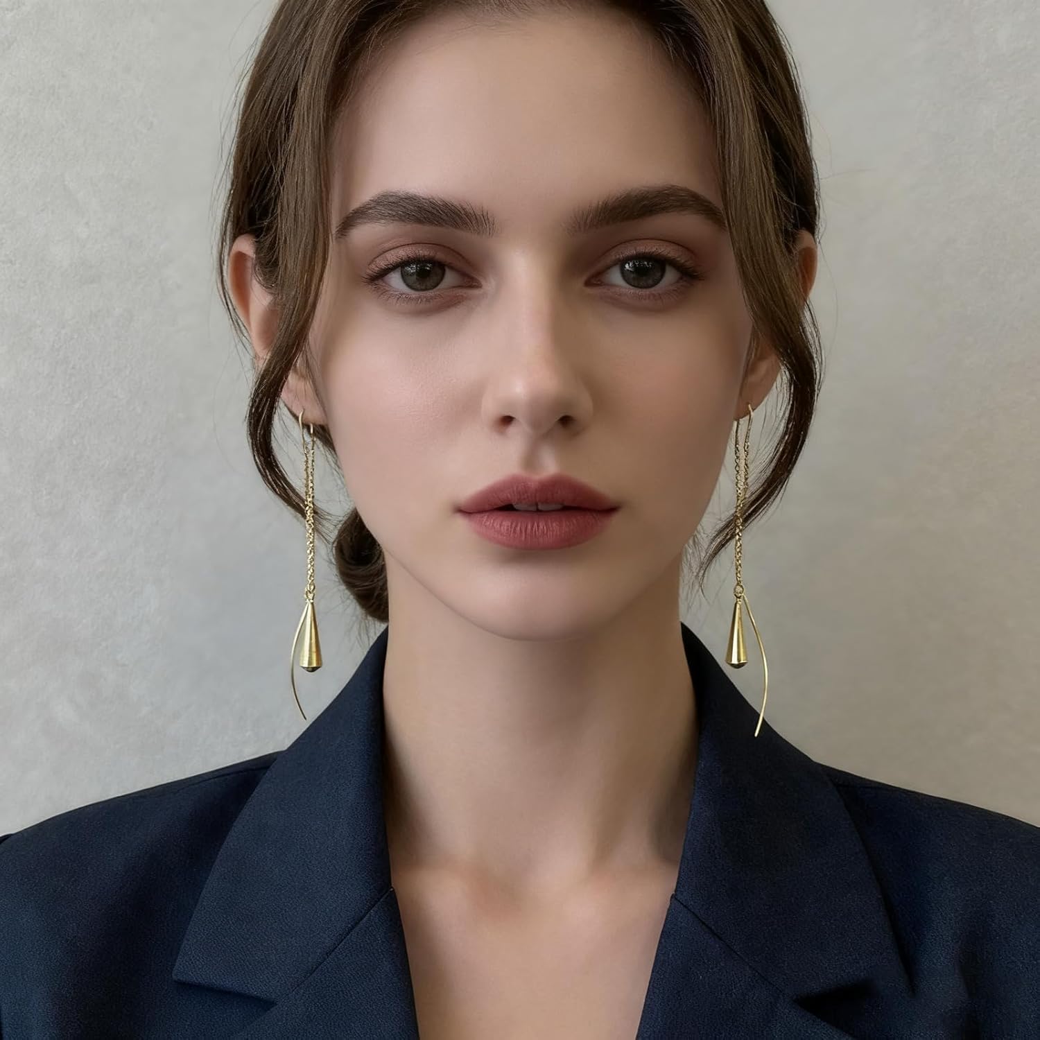 Water Drop Tassel Dangle Earring Ear Line Eardrop Earring Classic Handmade Spiral Threader Dangle Drop Earrings Trendy Jewelry - Image 3