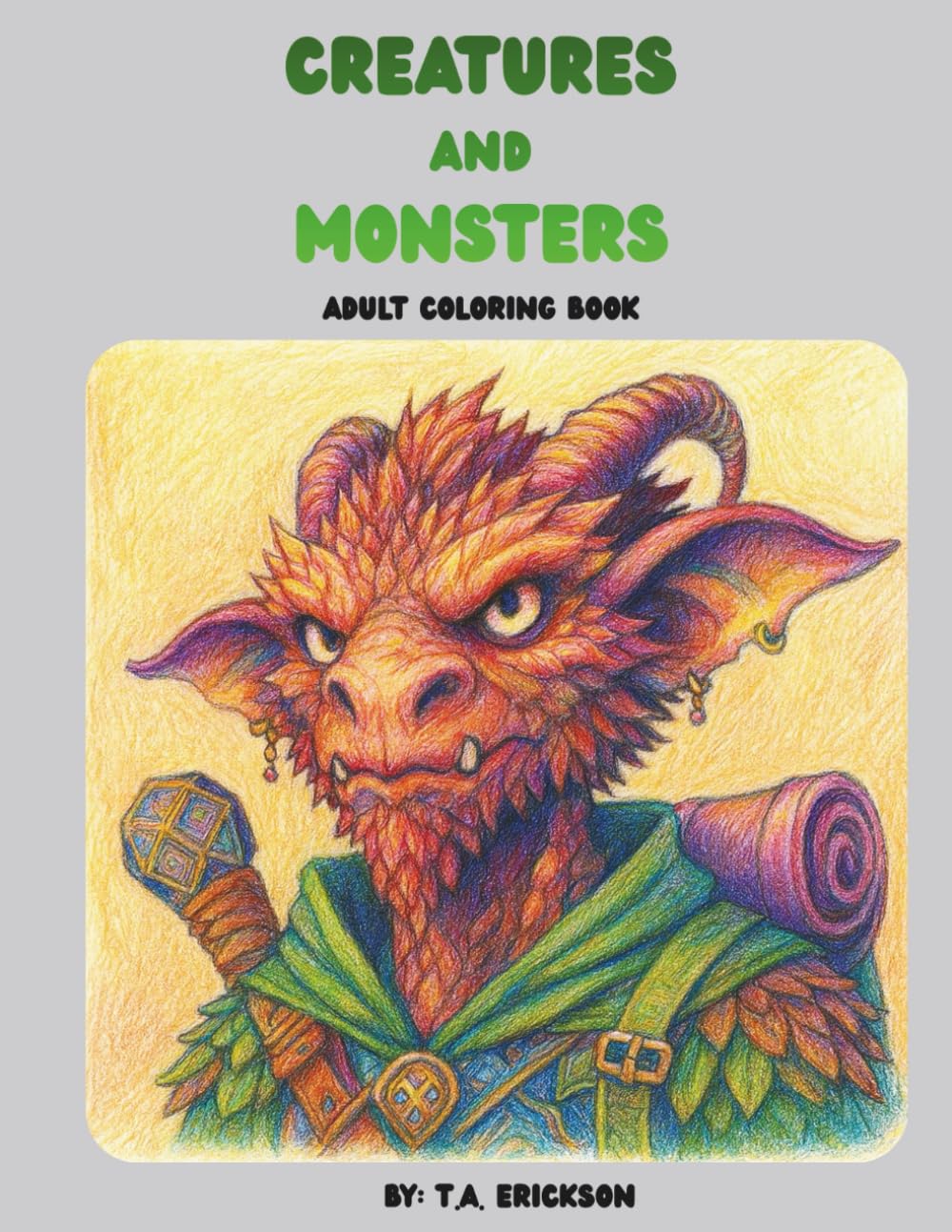 Creatures and Monsters: Adult Coloring Book