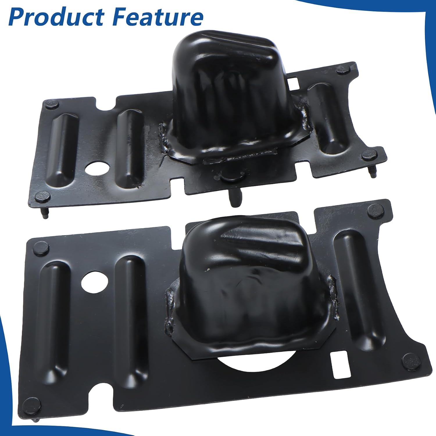 WFLNHB 1 Pair Black Front Bumper Face Bar Brackets 2PCS Mounting Kit Replacement for R-A-M 1500 2019-2024 CH1065104
