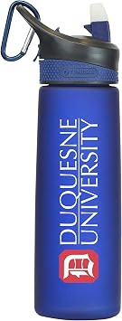 The Fanatic Group Duquesne Tritan Plastic Frosted Sport Water Bottle, Design-2 - Blue