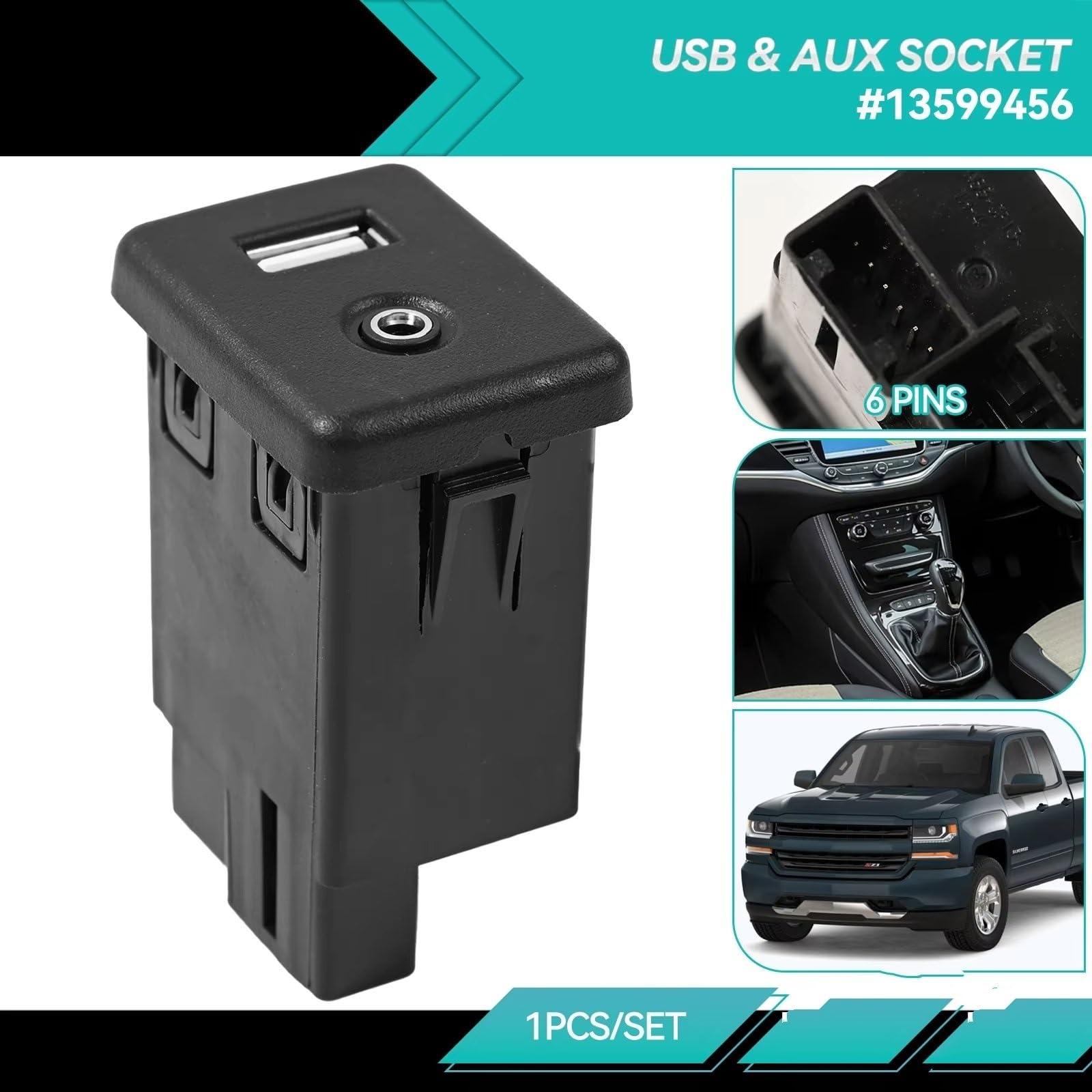 Compatibile Con Buick Per Allure 2014 2015 Per LaCrosse 2014 2015 2016 Presa USB Per Lettore Multimediale USB Accessori Sostituzione