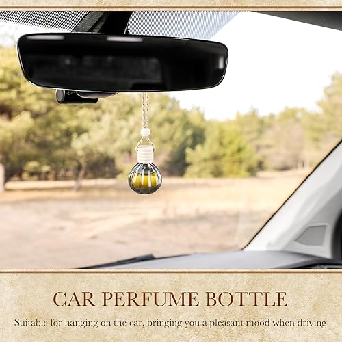 Vista 11 de BBTO - Ambientador colgante para automóvil, 50 unidades, botella difusora de vidrio, vacía, para perfume, para aceites esenciales, fragancias
