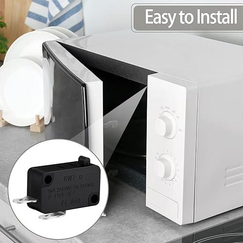 Miniatura 4 de Weewooday 12 piezas de repuesto para interruptor de puerta de horno de microondas W10269458 W10727360 W10269460 Szm-v16-fc-61 Szm-v16-fc-62