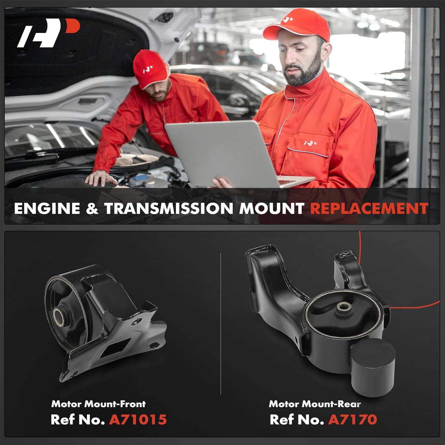 A-Premium 2PCS Front and Rear Engine Motor Mount Kit Compatible with Hyundai Sonata 2011 2012 2013 2014, 2.4L, Automatic Transmission, Replace# 219303S050