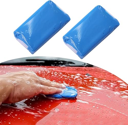 jokormo 2 PCS Car Detail Clean Tool Kit, Excellent Toughness, Improve Clean Efficiency, Universal Rectangle Durable Reused Automotive Wash Clay Bar
