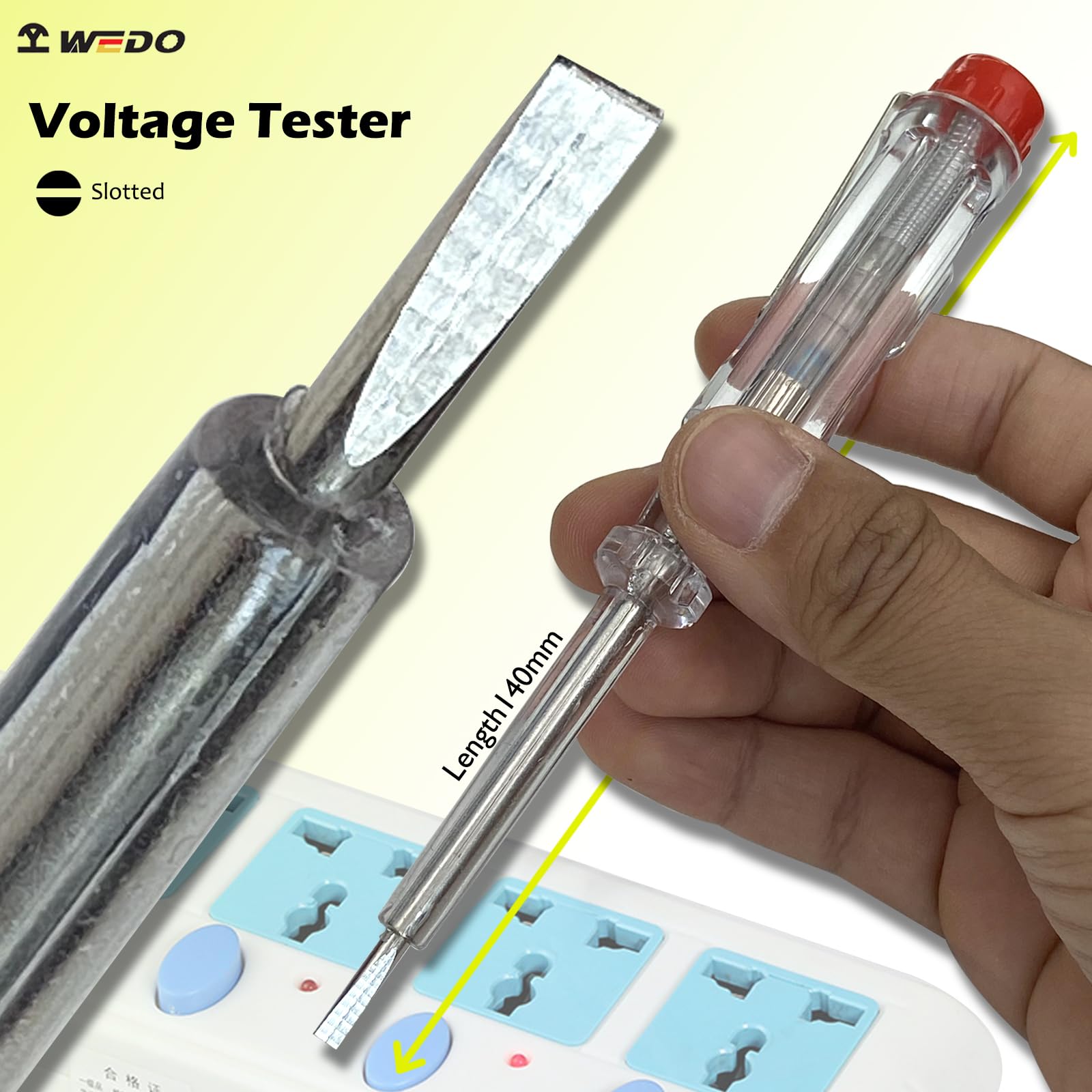 WEDO - 12-częściowy zestaw precyzyjnych wkrętaków izolowanych dla elektryka, 4 śrubokręty szczelinowe, 2 śrubokręty krzyżakowe, Pozidriv i Torx, tester napięcia, stal chromowo-wanadowa, VDE