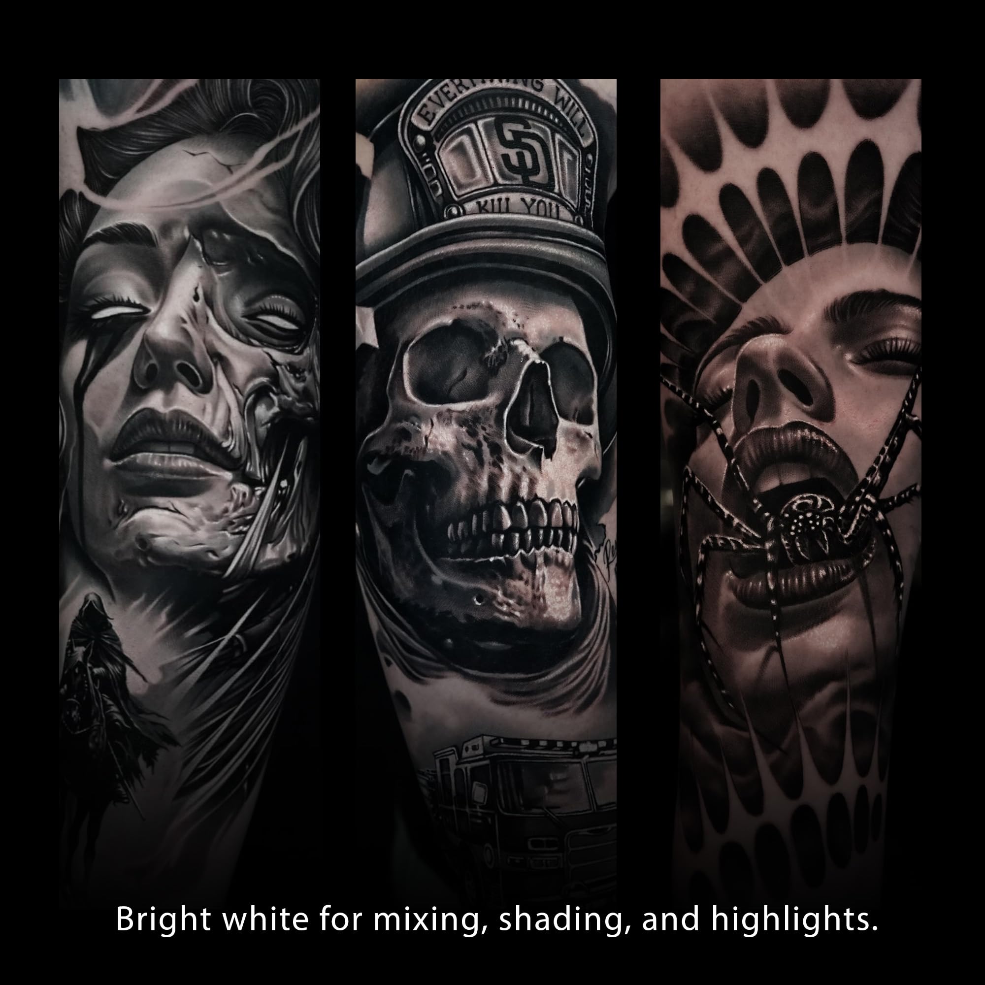 Allegory Premium White Tattoo Ink, Pigment-based, 2 oz Bottle