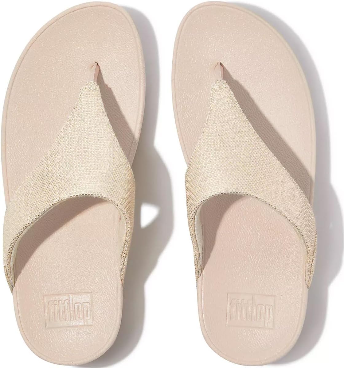 FitFlop Lulu Glitz-Canvas Toe-Post Sandals