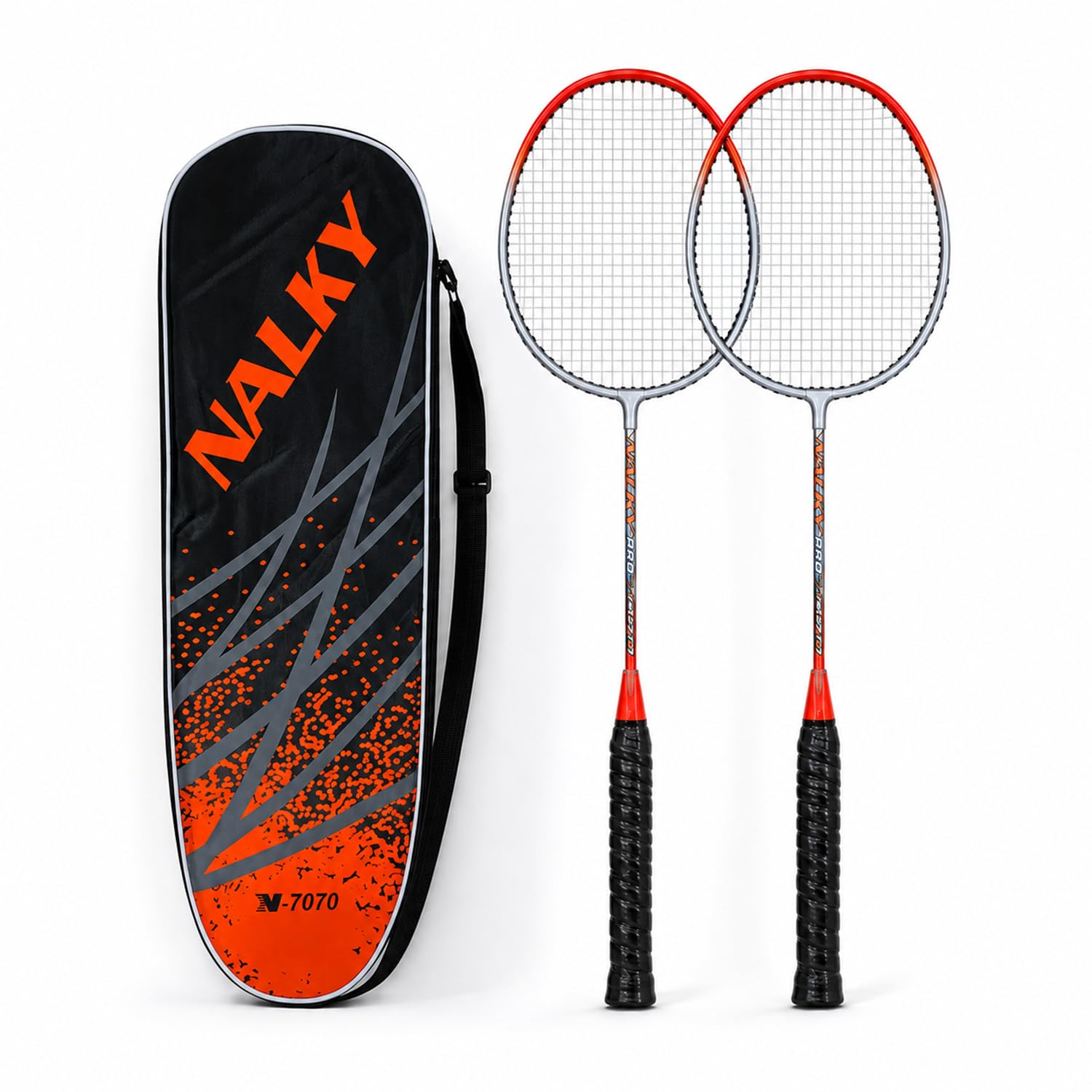 Wide Body Aluminium Badminton Racket Set of 2 for Men & Women | Pre-Strung Racquets with Anti-Slip Grip | Rackets for Beginners & Intermediate Players-image-13