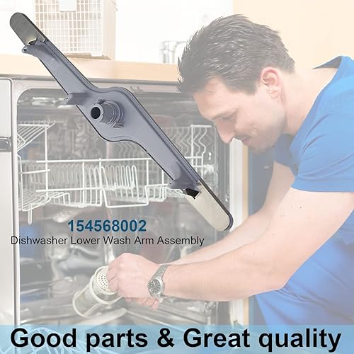 Miniatura 7 de 154568002 Brazo de lavado inferior para lavavajillas Frigidaire Electrolux Brazo inferior de pulverización inferior 154414102, 1191315,