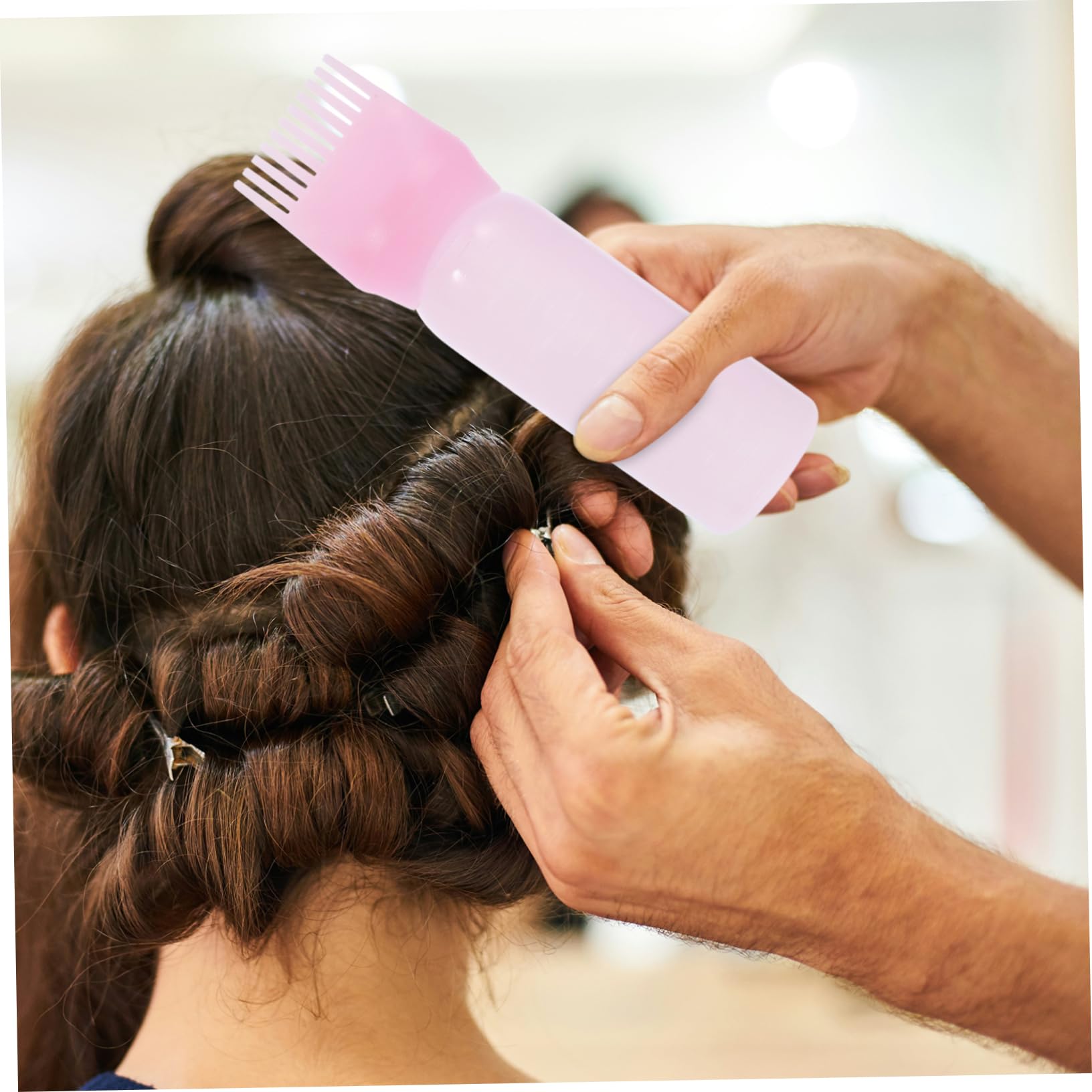 3 Stück Haarfärbeflasche Mit Kamm Applikator Kunststoff Abgestufte Skala Für Präzises Auftragen Bei Haarfärbung Und Haartönung