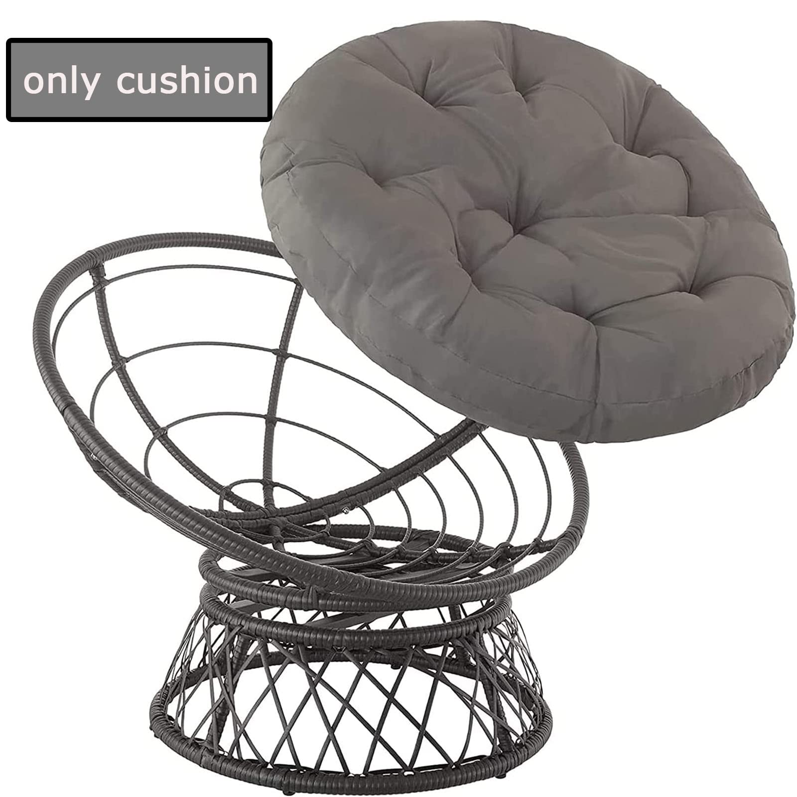 Cojín para silla Cojín para silla redondo grueso Cojín para silla redondo Cojín para silla grueso y suave Cojín para sillón reclinable Silla plegable de ratán Jardín Patio (Sin silla) Cojín para silla