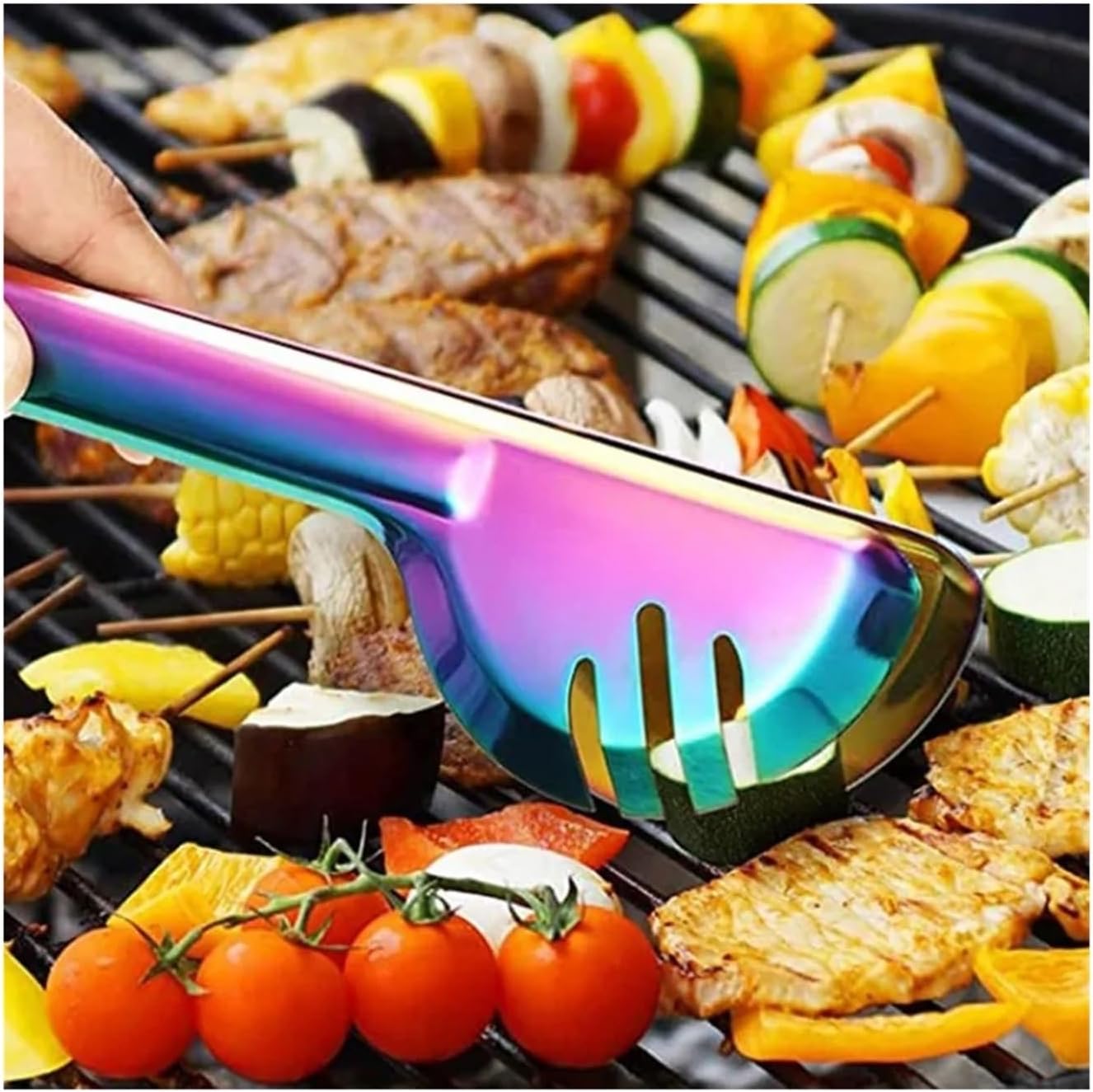 3PCS Household Serving Tongs Outdoor Barbecue Clip Multifunctional Steak Dessert Food Clips Stainless Steel Kitchen Utensils