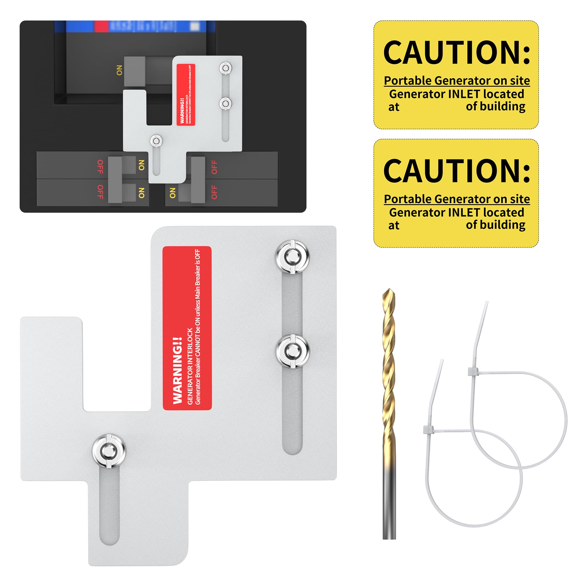 RVBOATPAT Generator Interlock Kit Fit for ITE, Murray, Gould, Thomas, Siemens and Betts, 150 or 200 Amp Panels 1 1/4 Inch Spacing Between Main and Generator Breaker — Amazon image 7