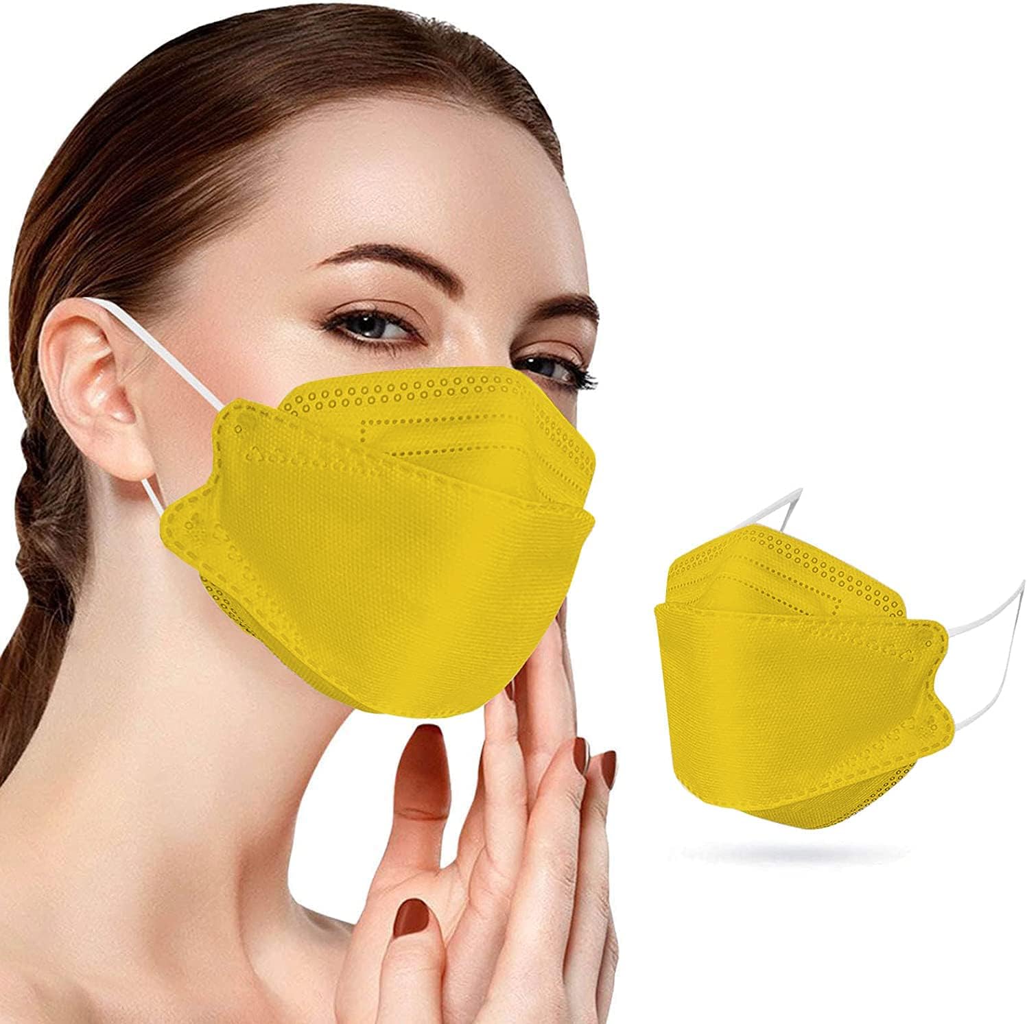 50Pcs Disposаble Face Mẵsk Certified Protectá»‹on Adult's 4-Ply Filtеr Fàce Màsk - Efficiencyâ‰¥95% - 180 ° and air permeability KF94