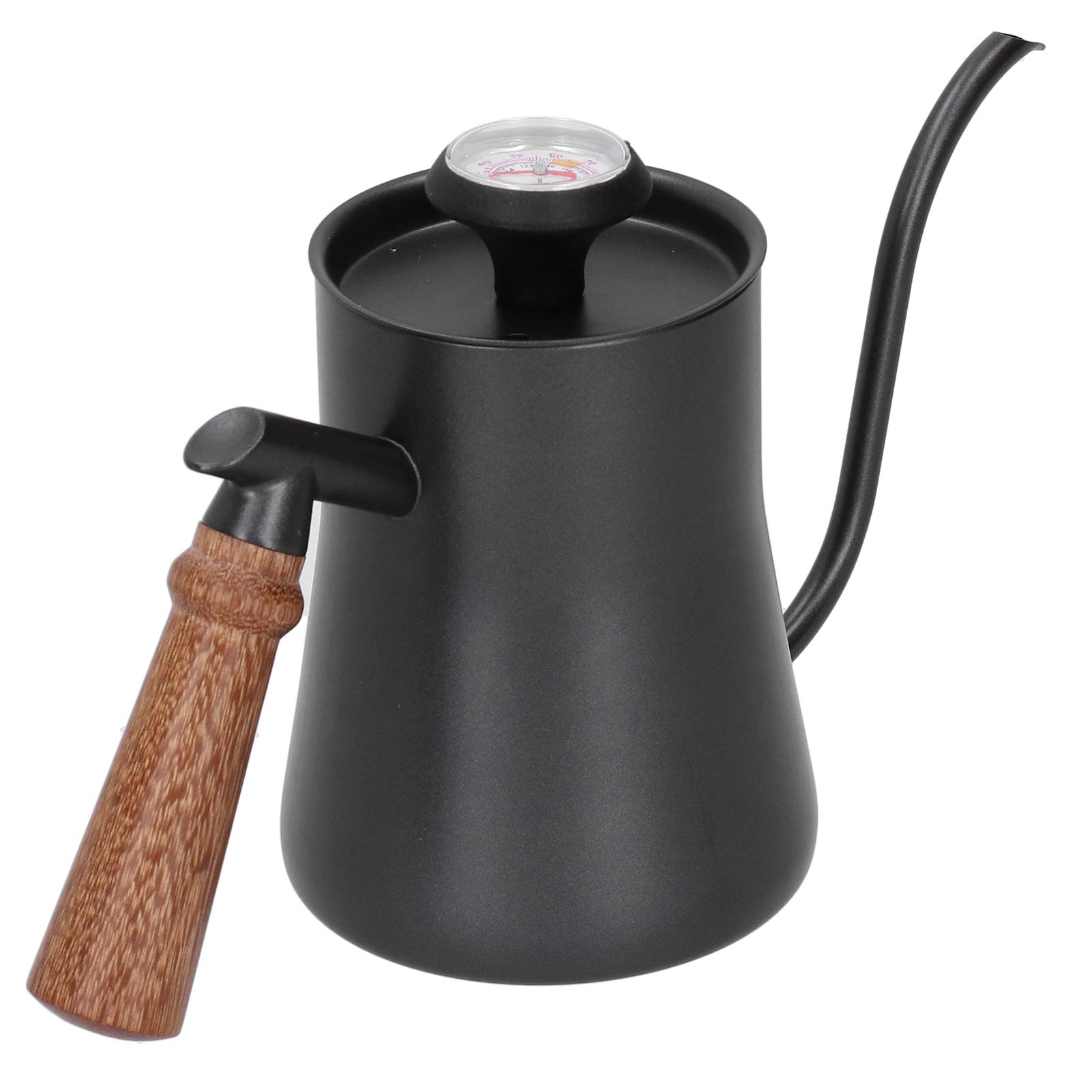 Generic Bollitore a Collo di Cigno, Bollitore per tè in Pentola per tè a Collo d'oca con Termometro da 650 Ml in Acciaio Inossidabile a Becco Stretto Lungo Ptfe Rivestito per Casa, Ufficio e (#1)