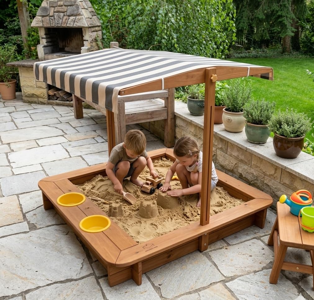 25kg Spielsand Plus inkl. Sacköffner | Schadstofffrei & extra fein (0-2mm) | Premium Sandkastensand | Quarzsand für Sandkasten, Garten & Baustelle | Mit Plus-Formel gegen Tierbesuch